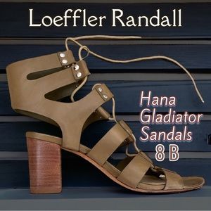 Loeffler Randall Hana Gladiator Sandals Olive 8B